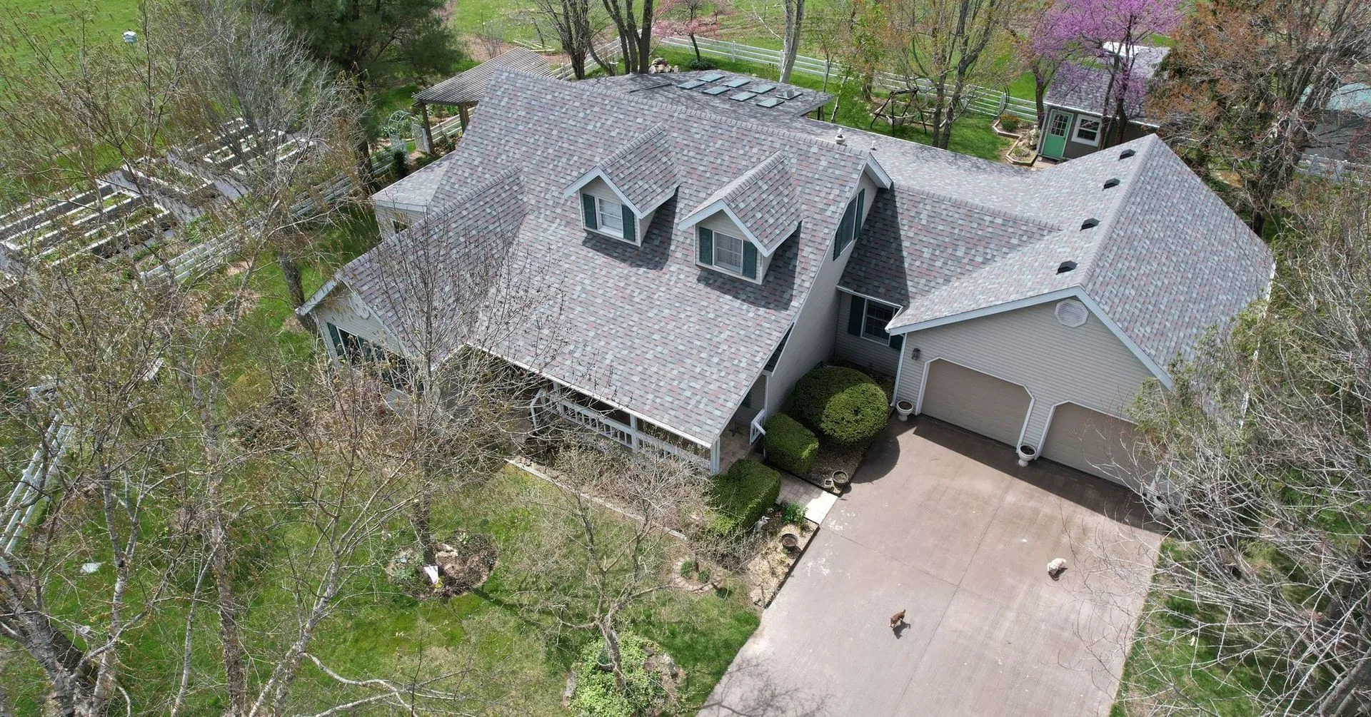 fixed shingled roof