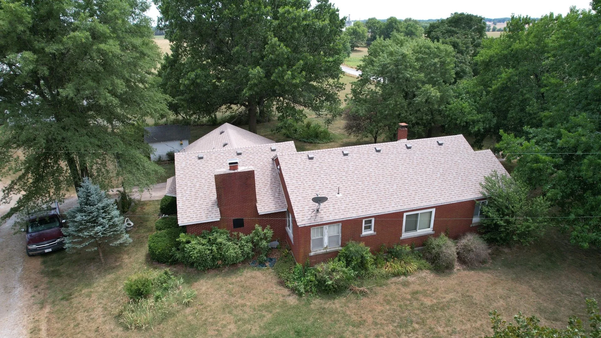 Repaired roof on residential home