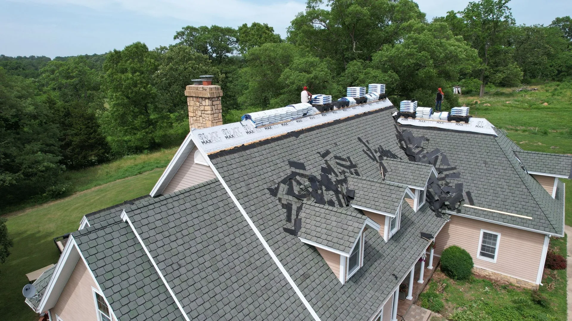 re-shingling a residential home